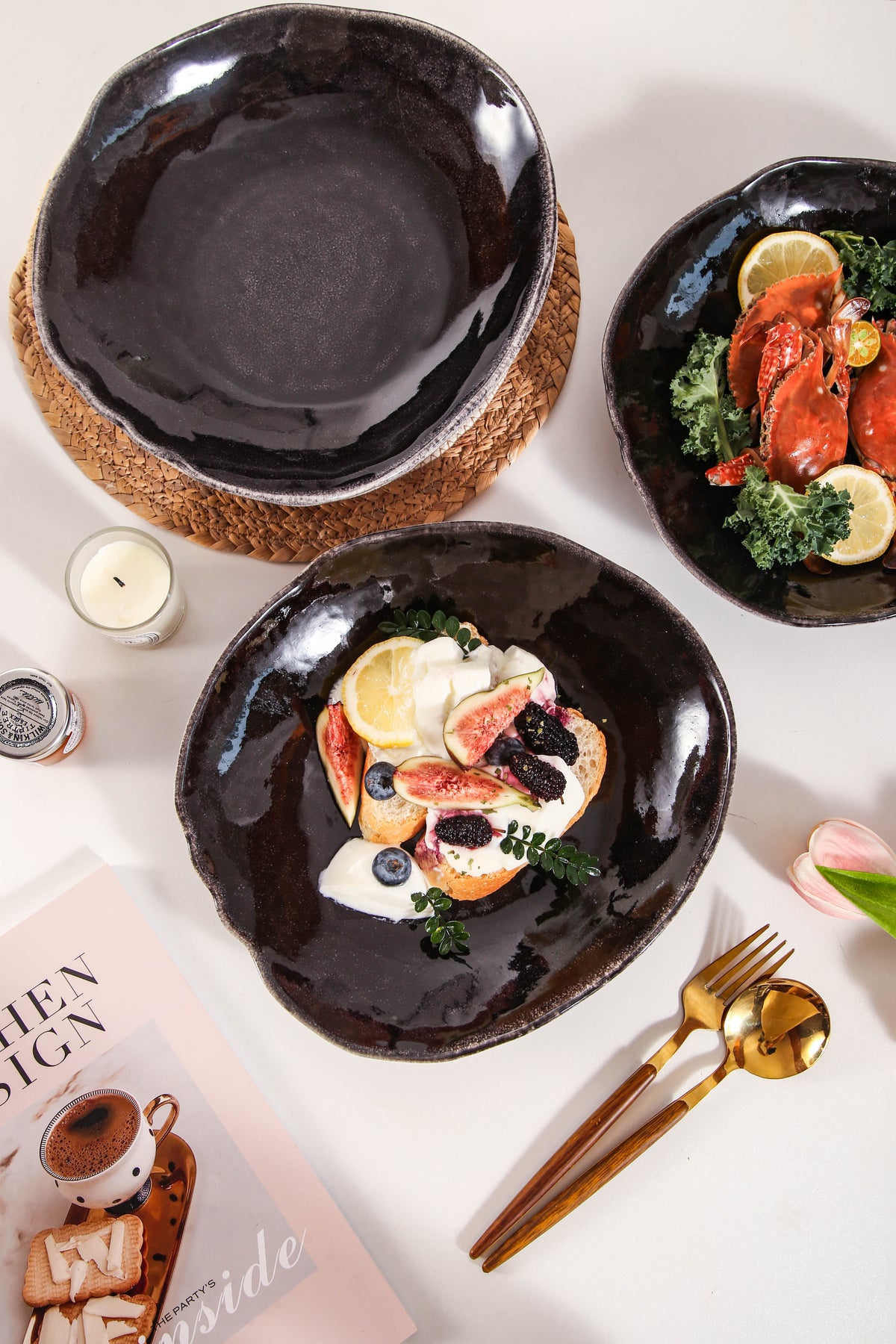 Imperial Onyx Organic Deep Plate Set