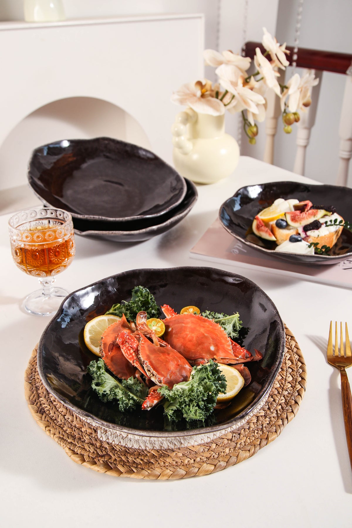 Imperial Onyx Organic Deep Plate Set