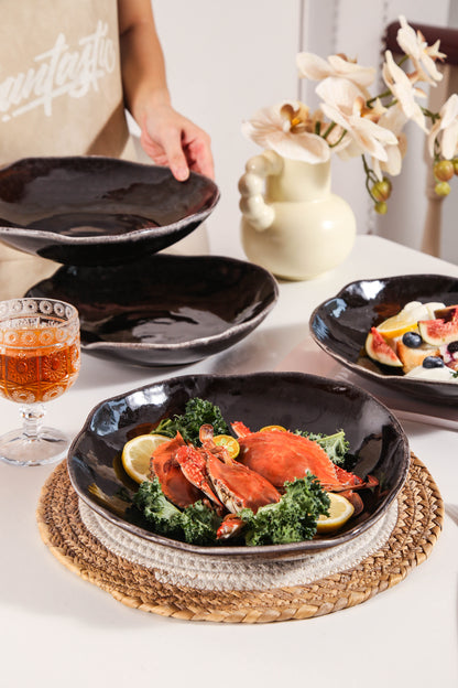 Imperial Onyx Organic Deep Plate Set