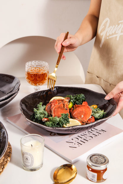 Imperial Onyx Organic Deep Plate Set