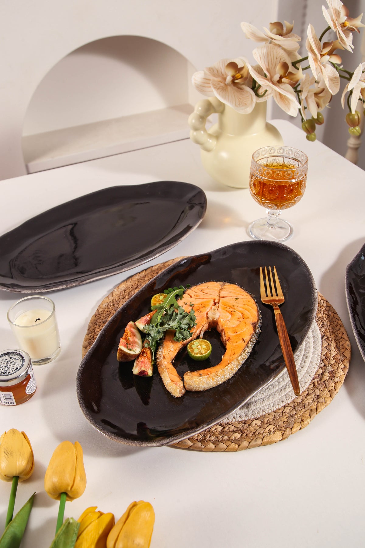 Imperial Onyx Organic Serving Platter Set