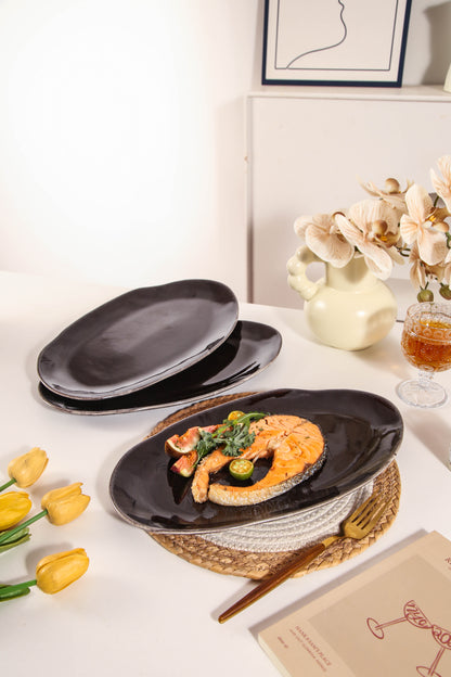 Imperial Onyx Organic Serving Platter Set